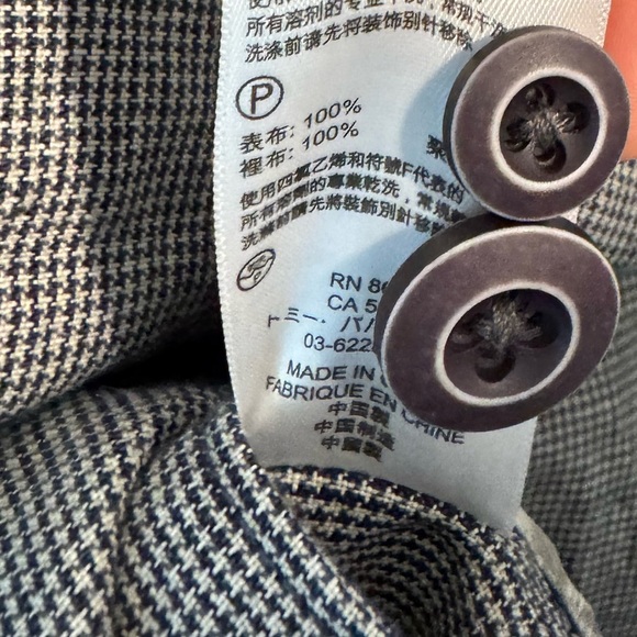 Tommy Bahama Linen Blazer Houndstooth Sport Coat Black White Mens Size XL - Picture 5 of 10